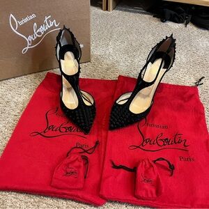 Christian Louboutin Black Spiked Heels